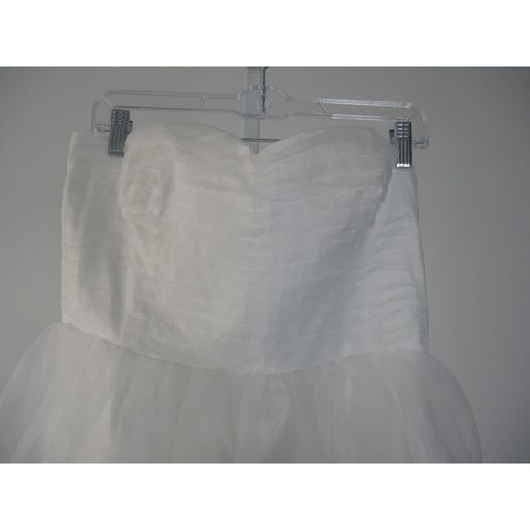 Lulu's White Tulle Pleated Strapless Maxi Dress XL - Picture 7 of 11